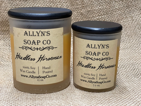 allyns soap co headless horseman candle