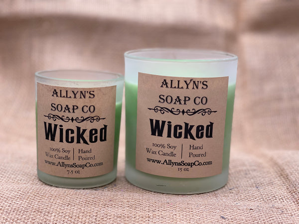 Allyns soap co Wicked candle
