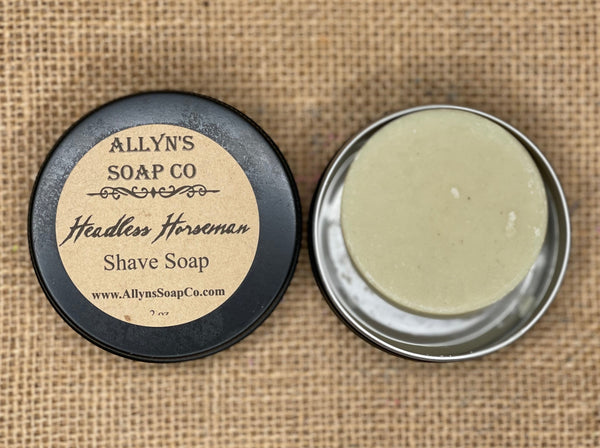 Allyns soap co headless horseman shave soap