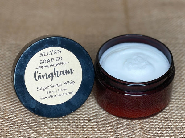 allyns soap co gingham sugar scrub whip