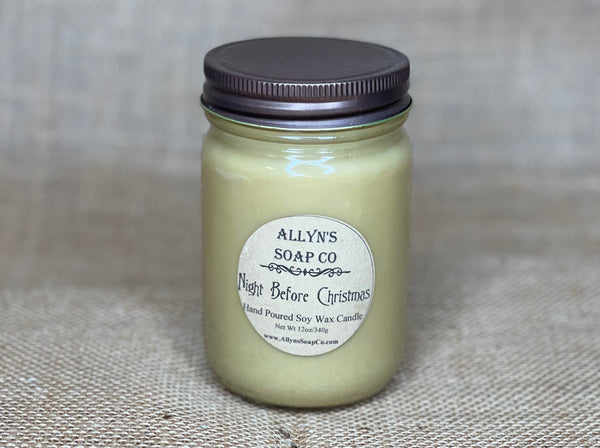 allyns soap co night before Christmas candle