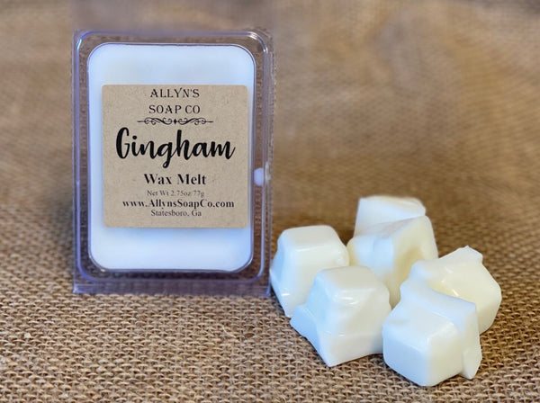 allyns soap co gingham wax melts
