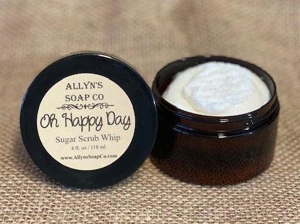 Allyns soap co oh happy day sugar scrub whip