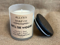 allyns soap co outta the woods candle