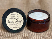 allyns soap co stay wild sugar scrub whip