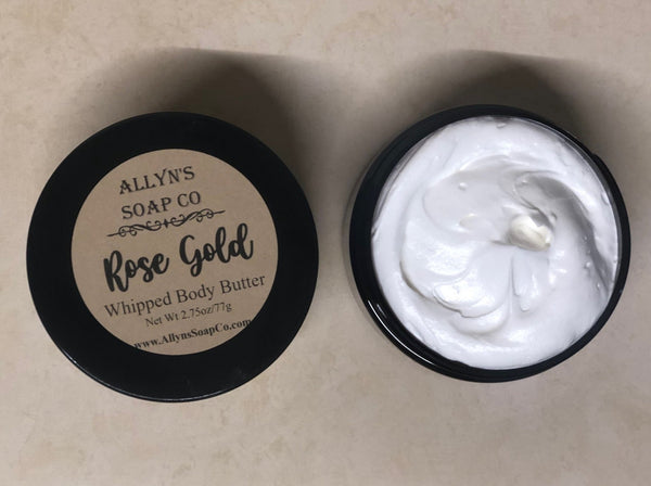 Allyns soap co rose gold whipped body butter