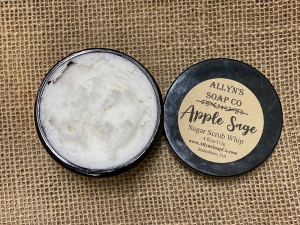Allyns Soap Co Apple Sage Sugar Scrub Whip