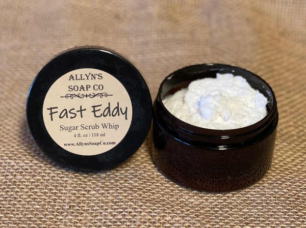 allyns soap co fast eddy sugar scrub whip