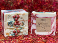 Allyns Soap Co Fosted Cranberry bar soap