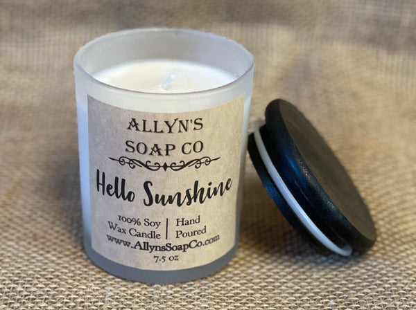 allyns soap co hello sunshine candle