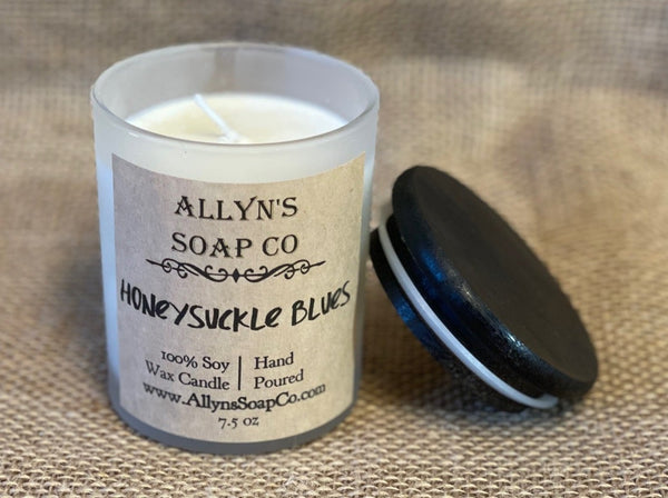 allyns soap co honeysuckle blues candle