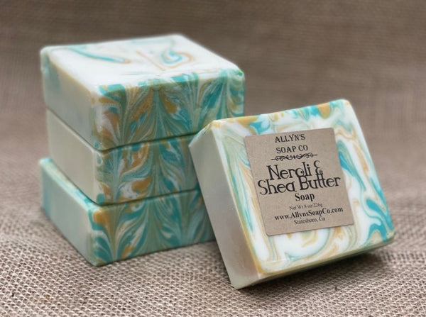 allyns soap co neroli and shea butter bar soap